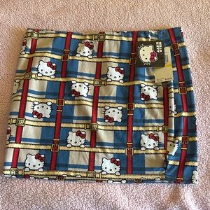 Macy's Hello Kitty Plaid Skirt in Blue and Red